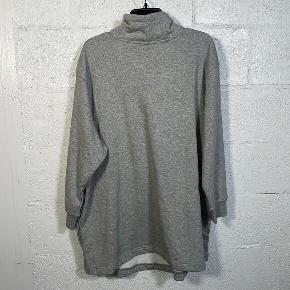 Nike Women's club Fleece Mock-Neck Sweatshirt Grey Small - Picture 5 of 11